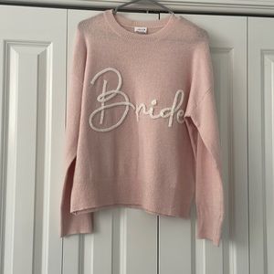 Pink Lily Miss to Mrs Bride Sweater